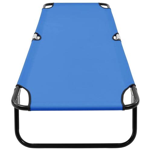 Foldbar liggestol stål blå