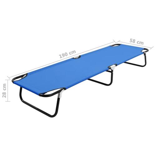 Foldbar liggestol stål blå