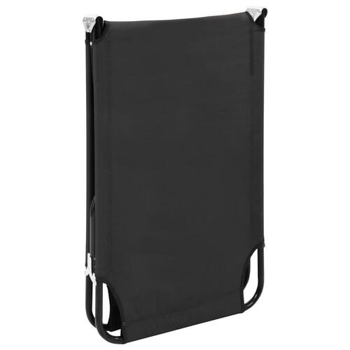 Foldbar liggestol stål sort