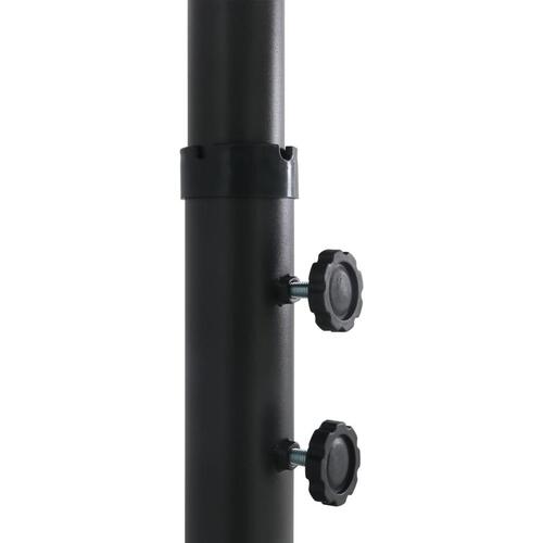 Udendørs parasol med aluminiumsstang 460 x 270 cm sort