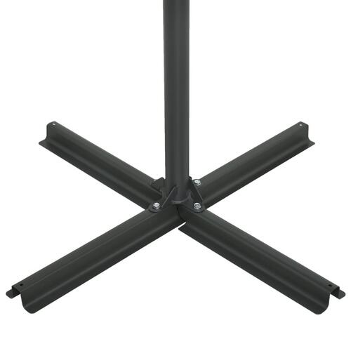 Udendørs parasol med aluminiumsstang 460 x 270 cm sort