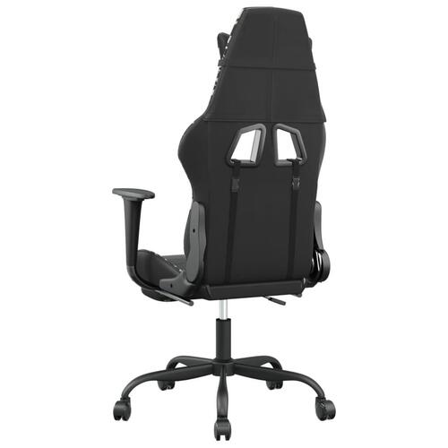 Gamingstol med fodstøtte kunstlæder sort og camouflage