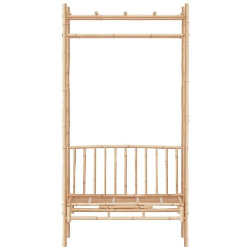 Havebænk med pergola 116 cm bambus