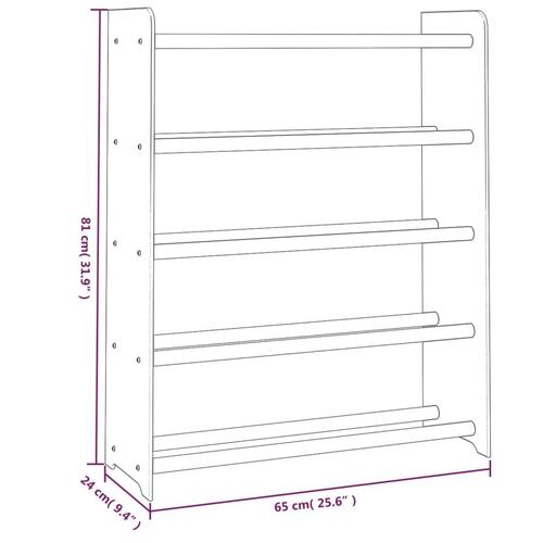 Skoreol 65x24x81 cm konstrueret træ brun