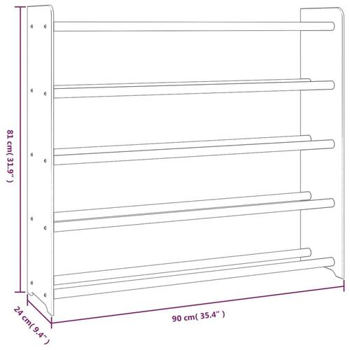 Skoreol 90x24x81 cm konstrueret træ brun