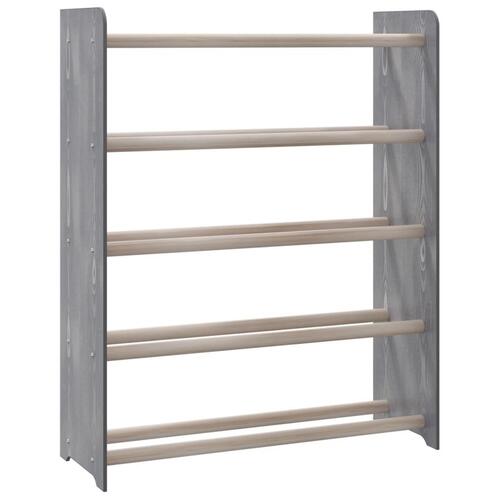 Skoreol 65x24x81 cm konstrueret træ grå