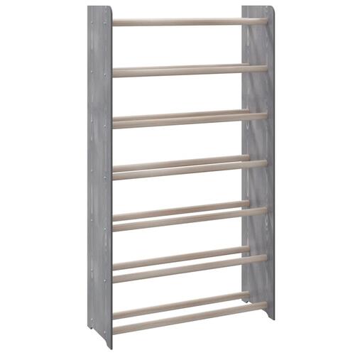 Skoreol 65x24x117 cm konstrueret træ grå