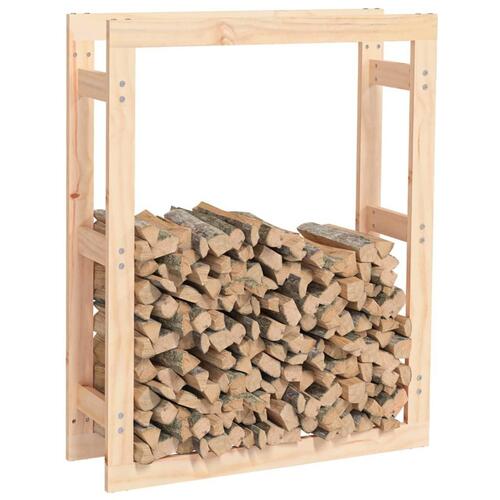 Brændestativ 80x25x100 cm massivt fyrretræ