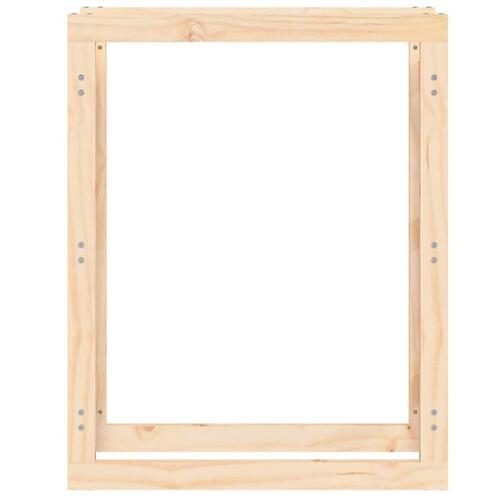Brændestativ 80x25x100 cm massivt fyrretræ