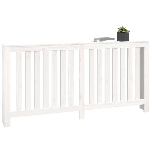 Radiatorskjuler 169x19x84 cm massivt fyrretræ hvid