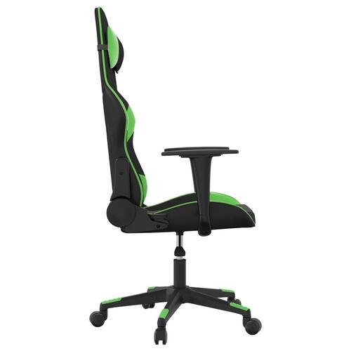 Gamingstol m. massagefunktion kunstlæder sort og grøn