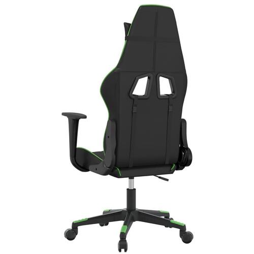 Gamingstol m. massagefunktion kunstlæder sort og grøn