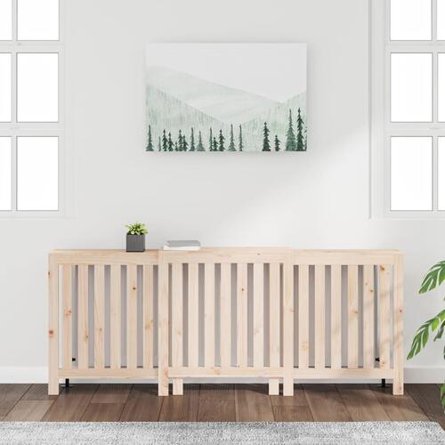 Radiatorskjuler 210x21x85 cm massivt fyrretræ