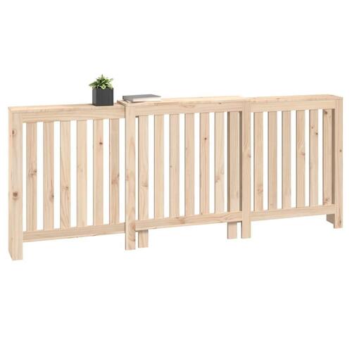 Radiatorskjuler 210x21x85 cm massivt fyrretræ