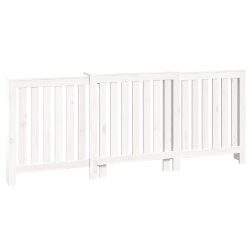 Radiatorskjuler 210x21x85 cm massivt fyrretræ hvid