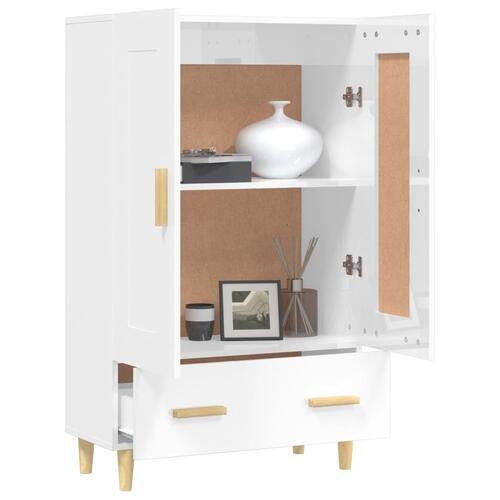 Skab 70x31x115 cm konstrueret træ hvid højglans