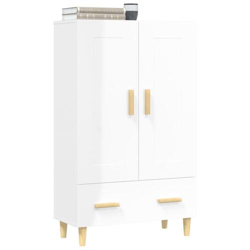 Skab 70x31x115 cm konstrueret træ hvid højglans