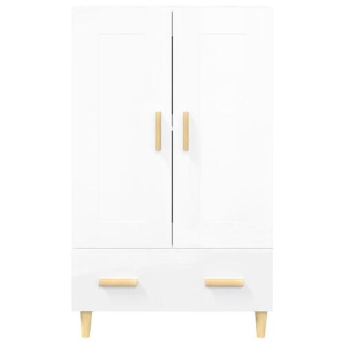 Skab 70x31x115 cm konstrueret træ hvid højglans