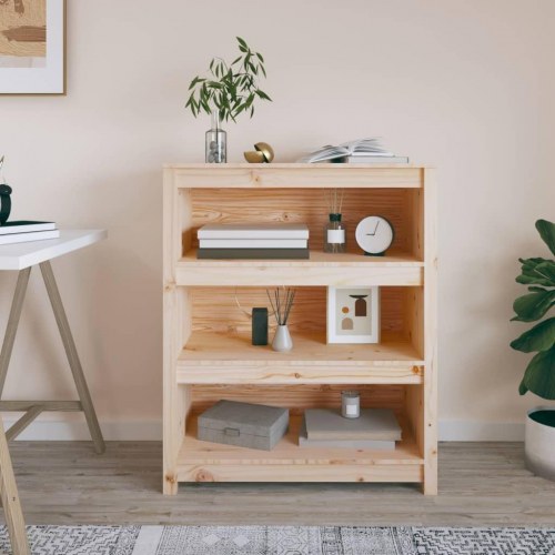 Bogreol 80x35x97 cm massivt fyrretræ