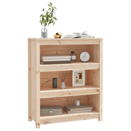 Bogreol 80x35x97 cm massivt fyrretræ