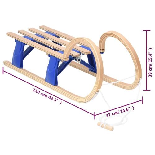 Foldbar kælk 110 cm krydsfiner