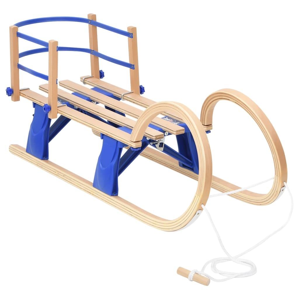 Foldbar kælk med ryglæn 110 cm krydsfiner