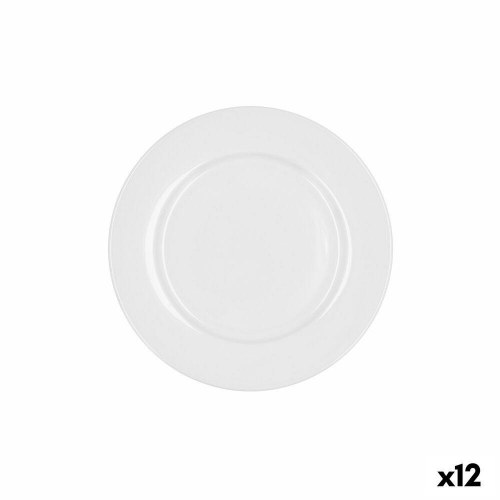 Bidasoa Glacial Ala Ancha desserttallerken, keramik, hvid 19 cm - 12 stk