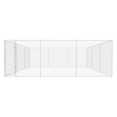 Udendørs hundeløbegård galvaniseret stål 570x570x185 cm