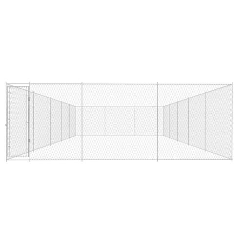 Udendørs hundeløbegård galvaniseret stål 950x570x185 cm