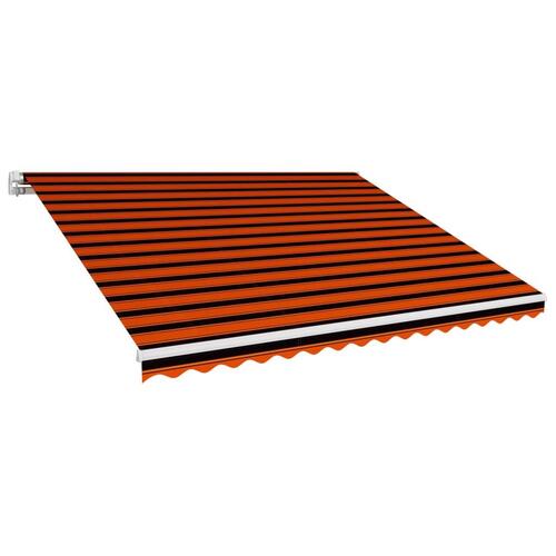 Markisedug 400x300 cm kanvas orange og brun