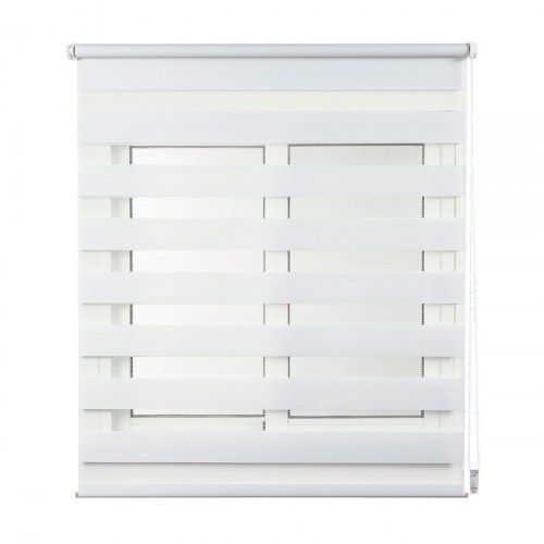 Stor Planet Clip&Fix Night&Day rullegardin - hvid 60 × 180 cm