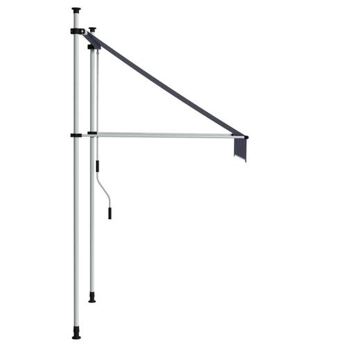 Foldemarkise manuel betjening 100 cm striber blå og hvid