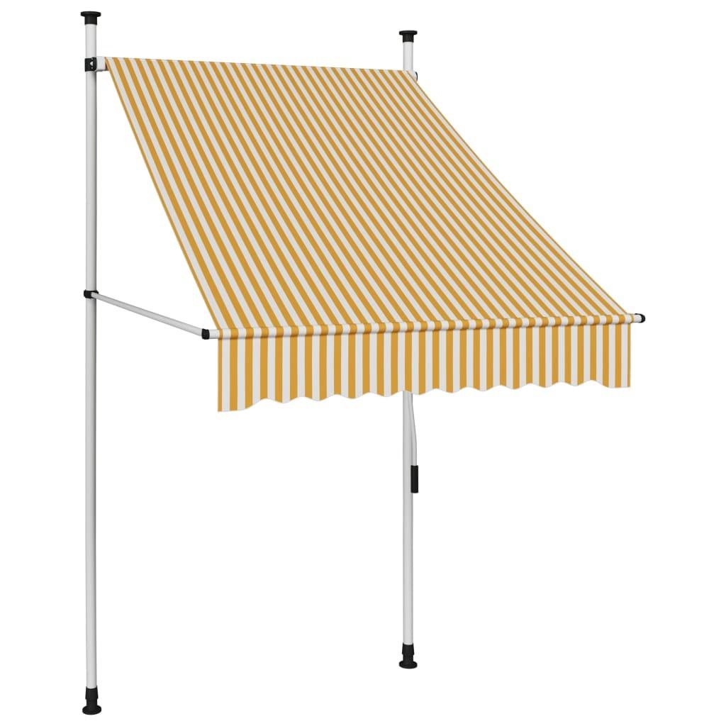 Foldemarkise manuel betjening 100 cm striber orange og hvid