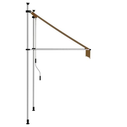 Foldemarkise manuel betjening 100 cm striber orange og hvid