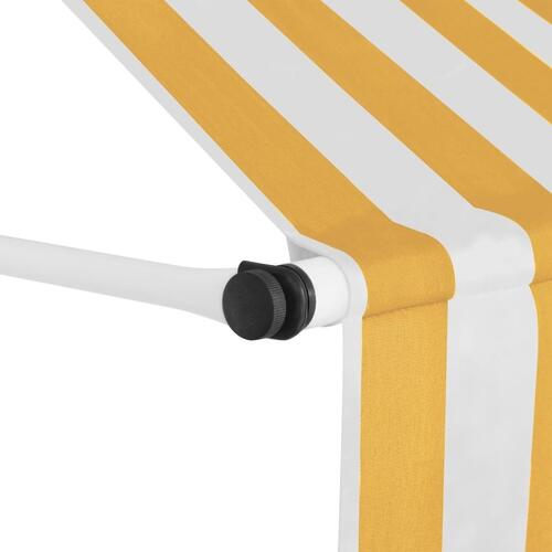 Foldemarkise manuel betjening 100 cm striber orange og hvid