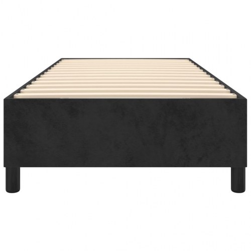 Boxspring sengeramme 90×200 cm i sort fløjl