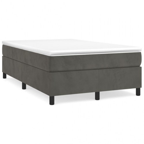 Boxspring sengeramme i fløjl - mørkegrå 120×200 cm