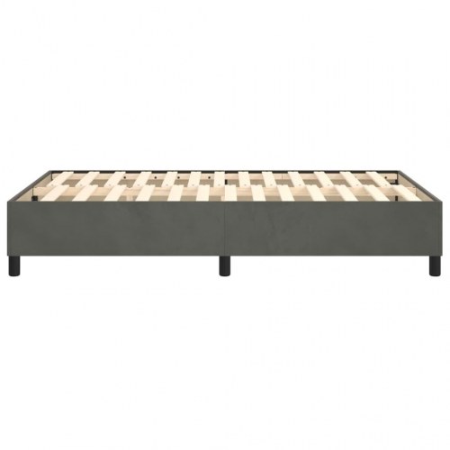 Boxspring sengeramme i fløjl - mørkegrå 120×200 cm