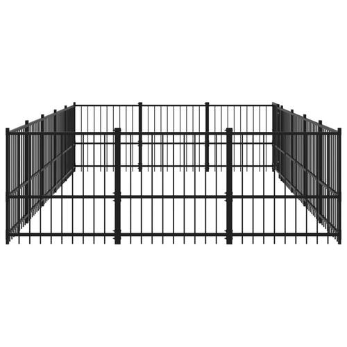 Udendørs hundegård 14,11 m² stål