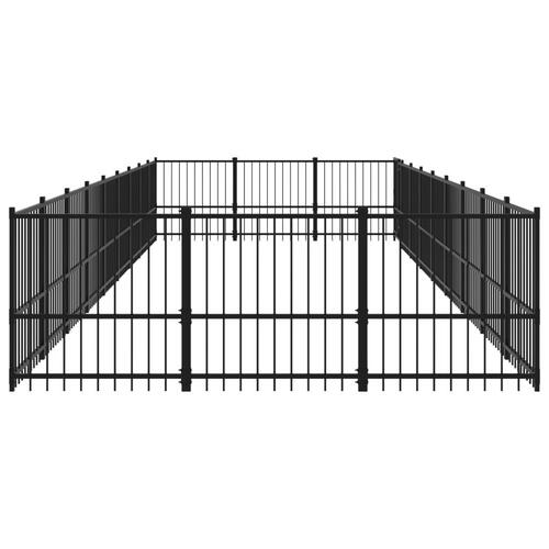 Udendørs hundegård 25,4 m² stål