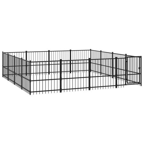 Udendørs hundegård 15,05 m² stål