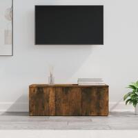 Tv-bord 80x34x30 cm konstrueret træ røget egetræsfarve