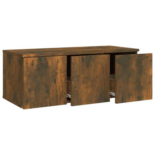 Tv-bord 80x34x30 cm konstrueret træ røget egetræsfarve