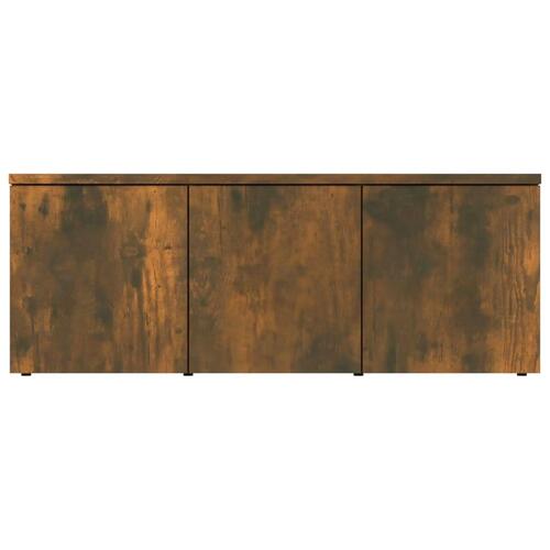 Tv-bord 80x34x30 cm konstrueret træ røget egetræsfarve