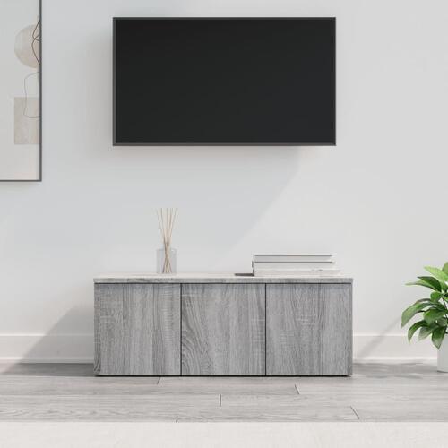 Tv-bord 80x34x30 cm konstrueret træ grå sonoma-eg