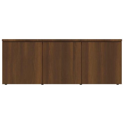 Tv-bord 80x34x30 cm konstrueret træ brun egetræsfarve