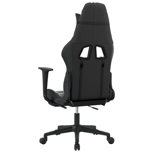 Gamingstol med fodstøtte kunstlæder sort og camouflage