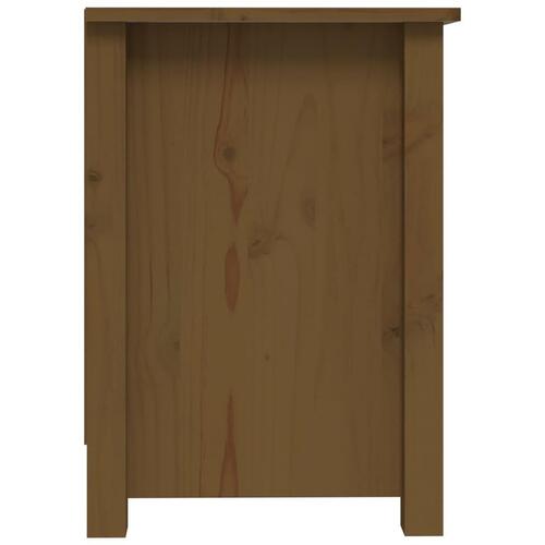 Tv-bord 103x36,5x52 cm massivt fyrretræ gyldenbrun