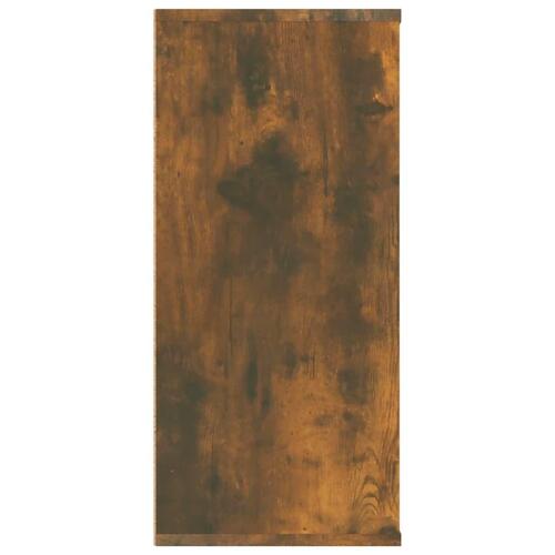 Bogreol/skænk 66x30x98 cm konstrueret træ røget egetræ