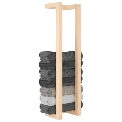 Håndklædeholder 23x18x90 cm massivt fyrretræ